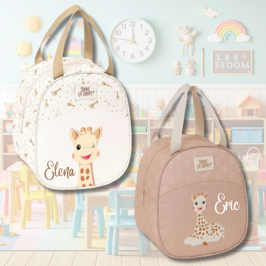 BOLSA ALMUERZO SOPHIE LA JIRAFA PERSONALIZADA