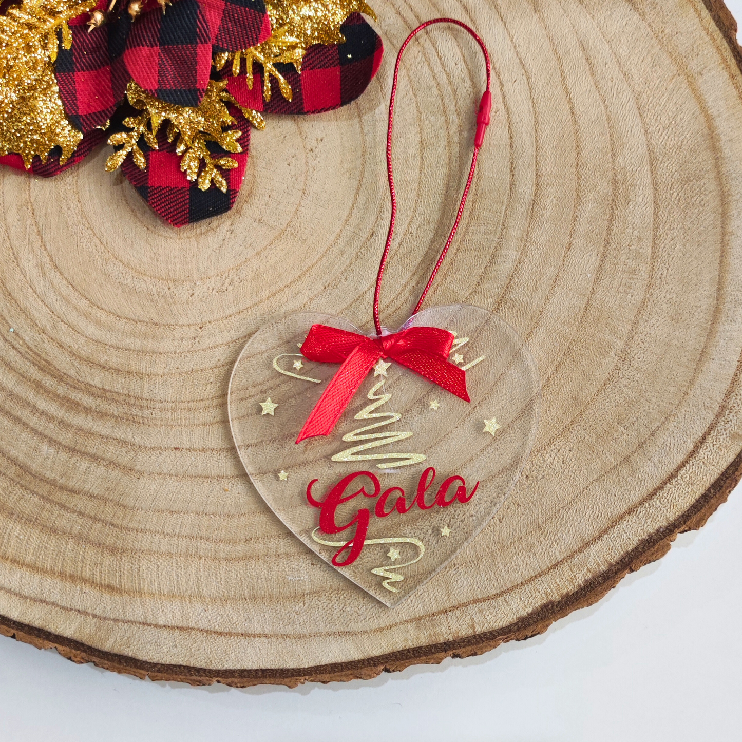 BOLA ACRILICA GOLDEN CHRISTMAS PERSONALIZADA