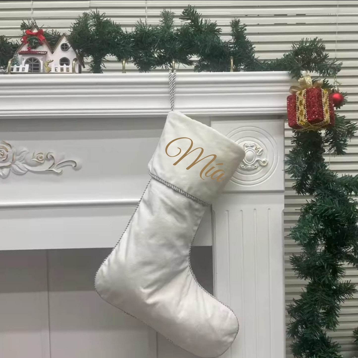 CALCETÍN NAVIDAD ELEGANTE
