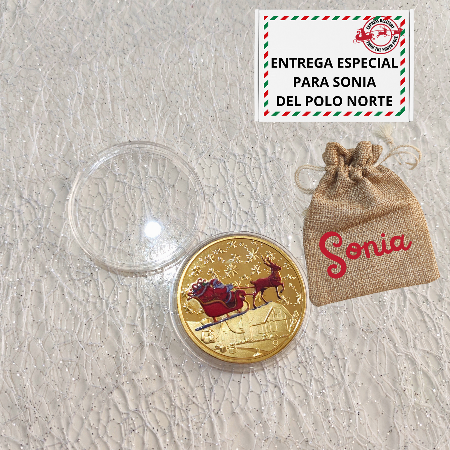 MONEDA MÁGICA PAPÁ NOEL.