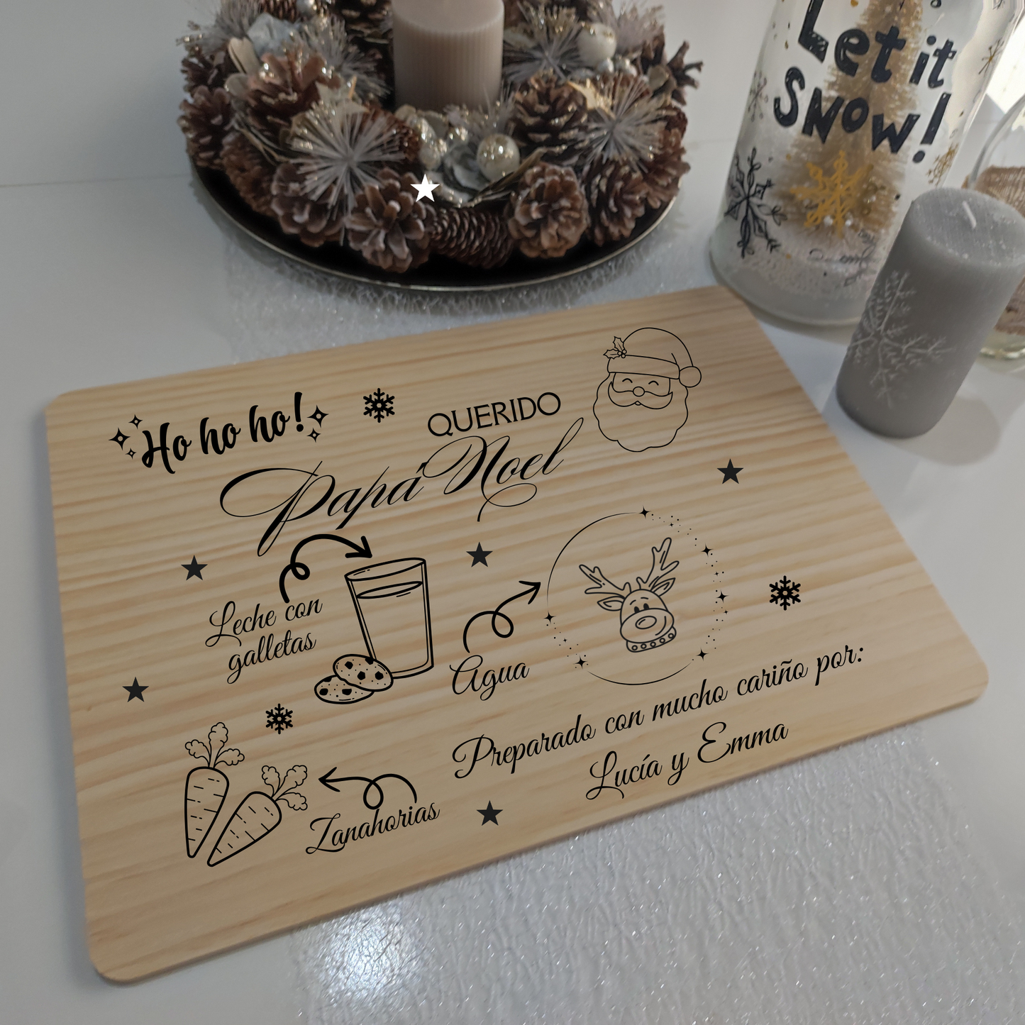 BANDEJA PAPÁ NOEL PERSONALIZADA