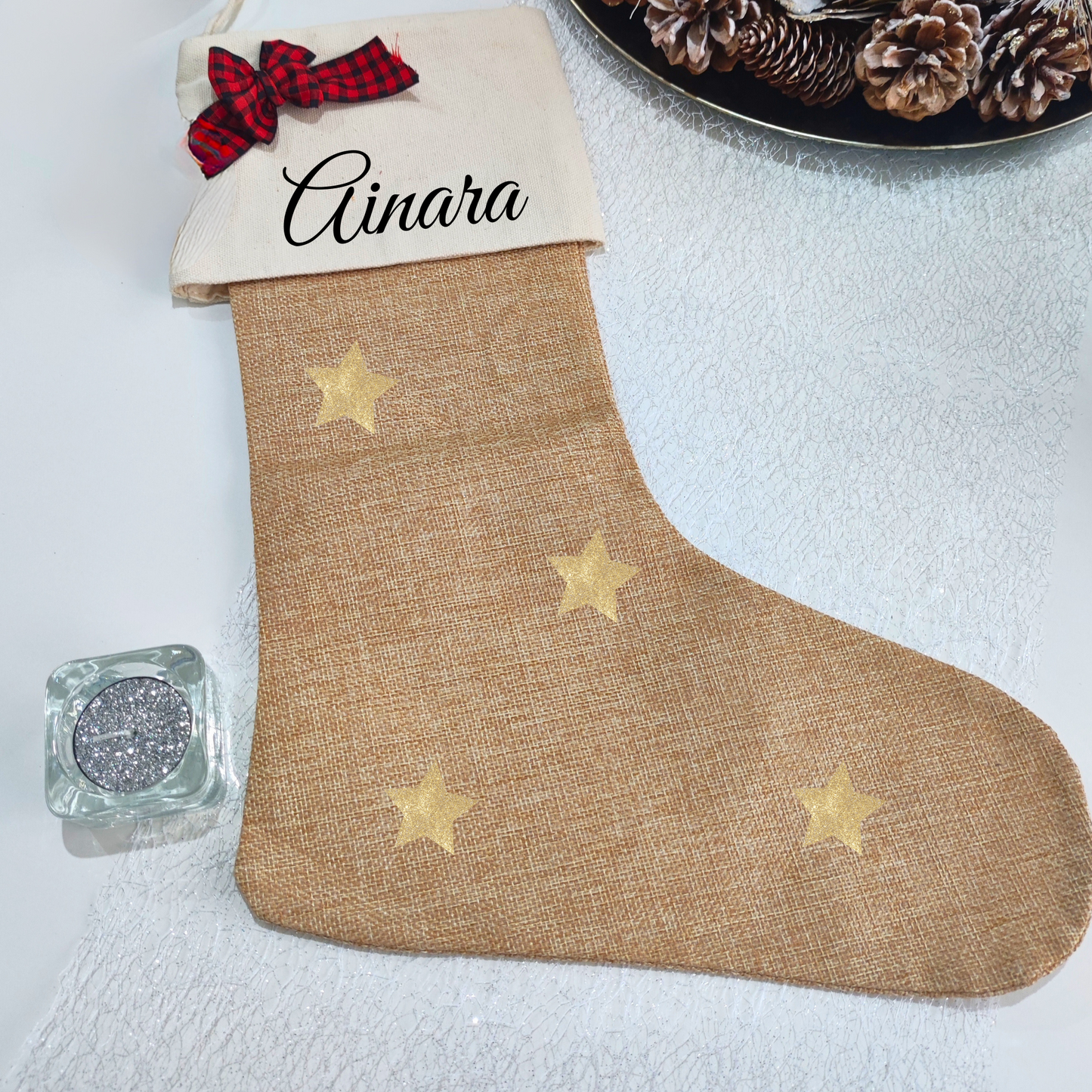 CALCETÍN LAZO NAVIDAD PERSONALIZADO