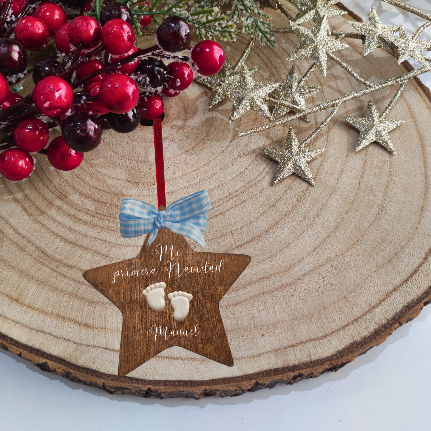 ESTRELLA PRIMERA NAVIDAD BEBE PERSONALIZADA
