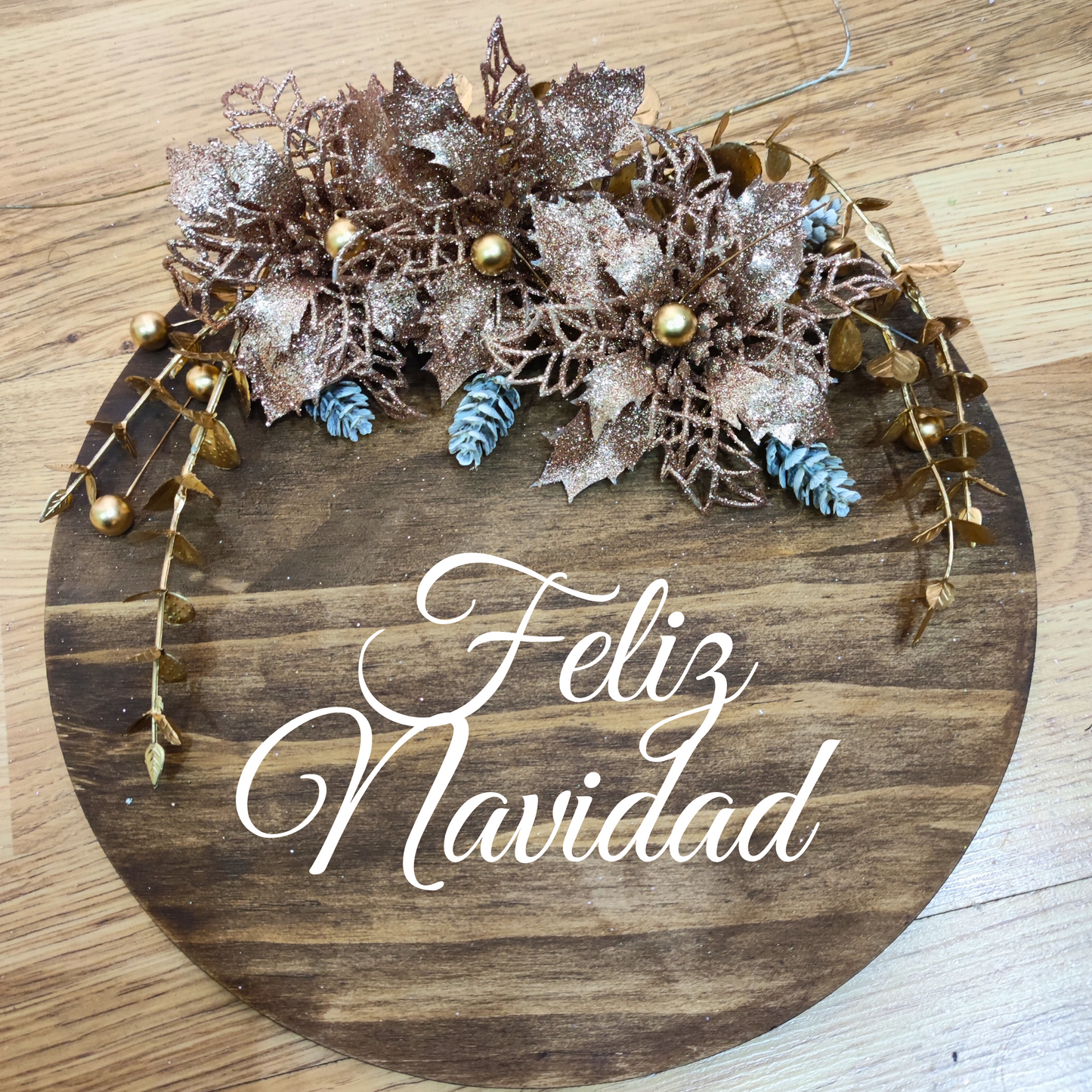 PLACA NAVIDEÑA PARA PUERTAS PERSONALIZADA