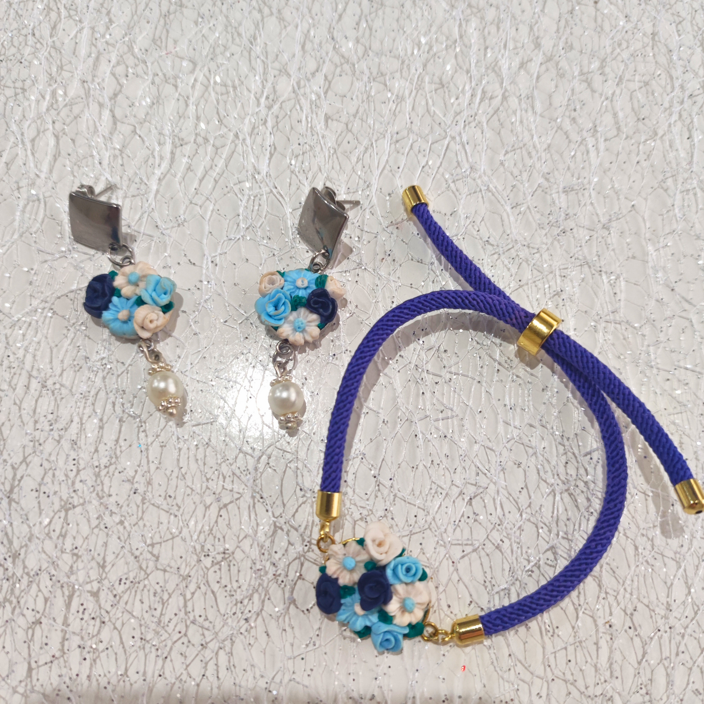 PENDIENTES CONJUNTO FLORES
