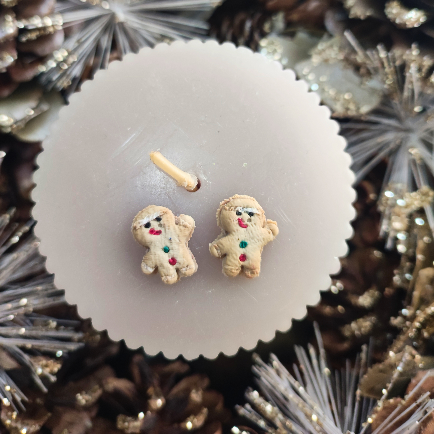PENDIENTES MINI GALLETA DE JENGIBRE