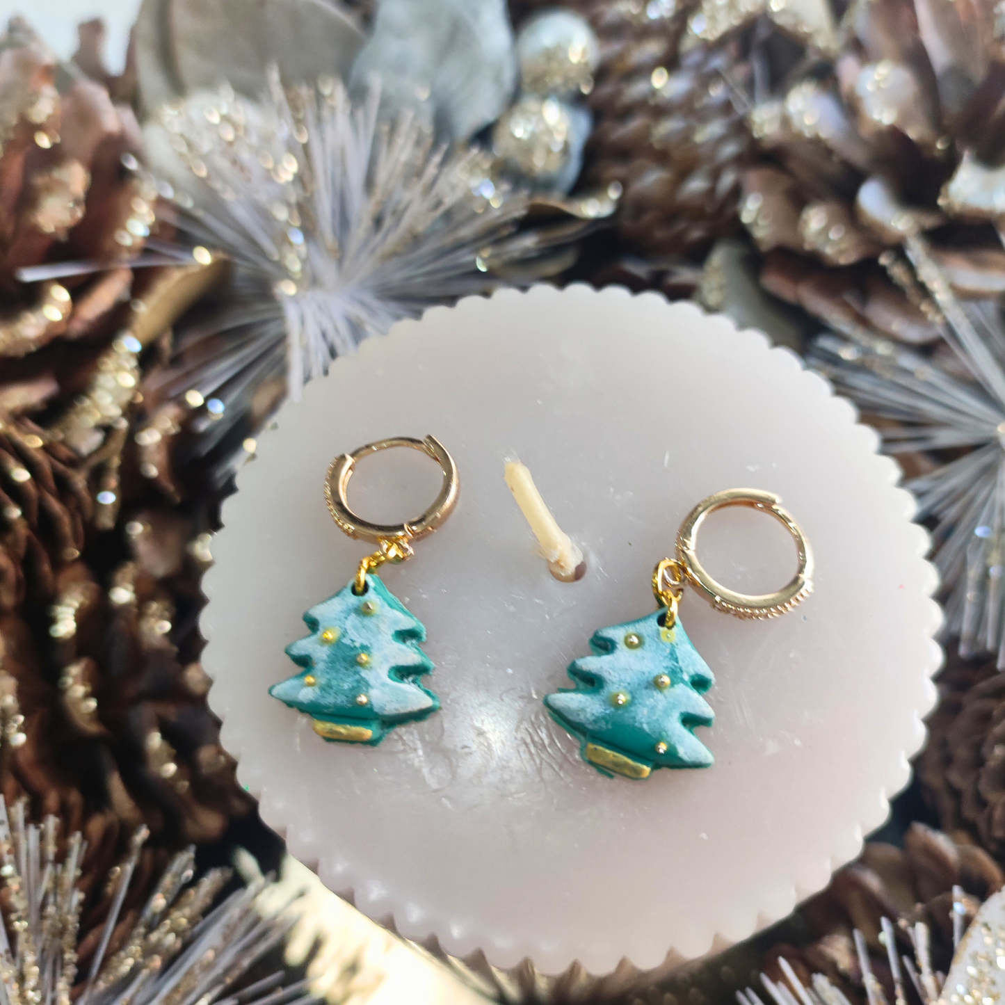 PENDIENTES MINI ÁRBOL NAVIDAD