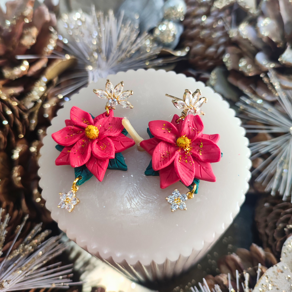 Pendientes Flor de Pascua