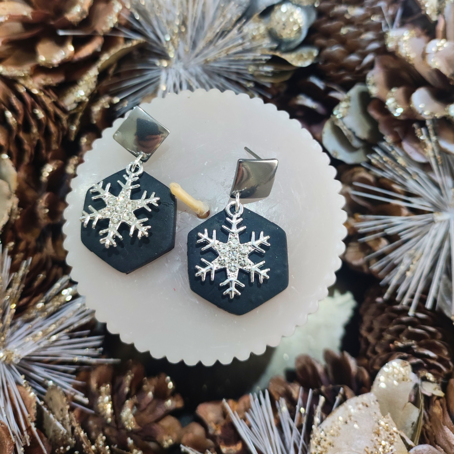 PENDIENTES COPO DE NAVIDAD