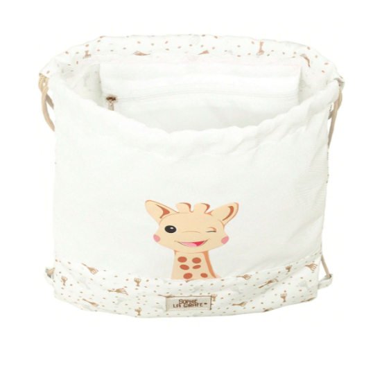 MOCHILA SACO SOPHIE LA JIRAFA PERSONALIZADA