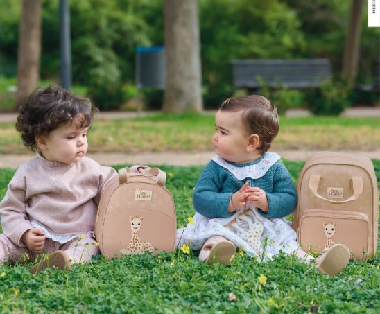 MOCHILA INFANTIL SOPHIE LA JIRAFA PERSONALIZADA