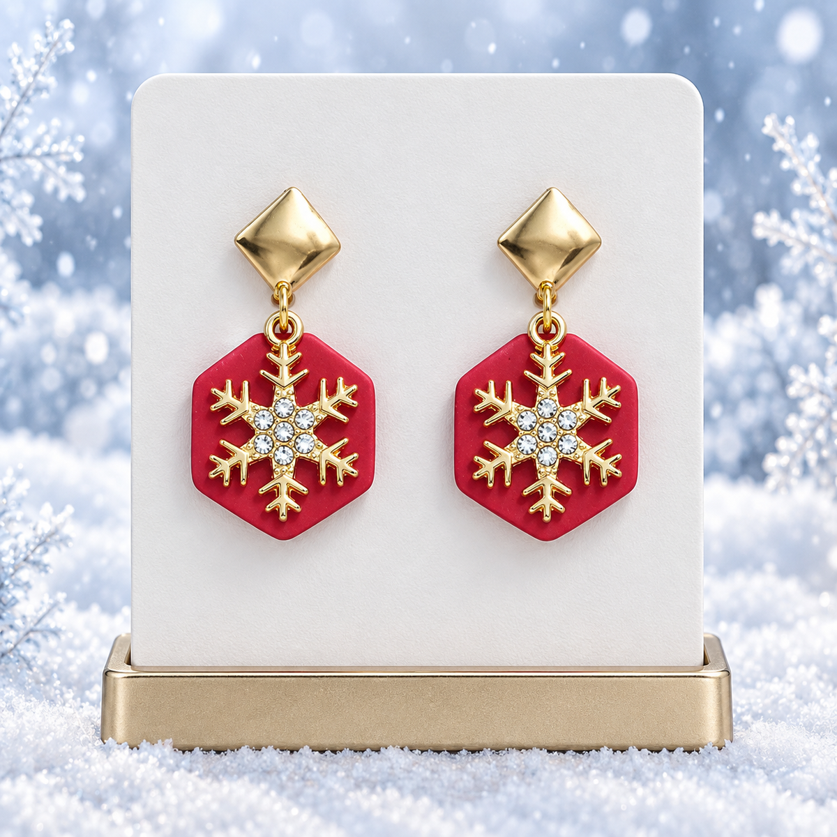 Pendientes Copo de Navidad