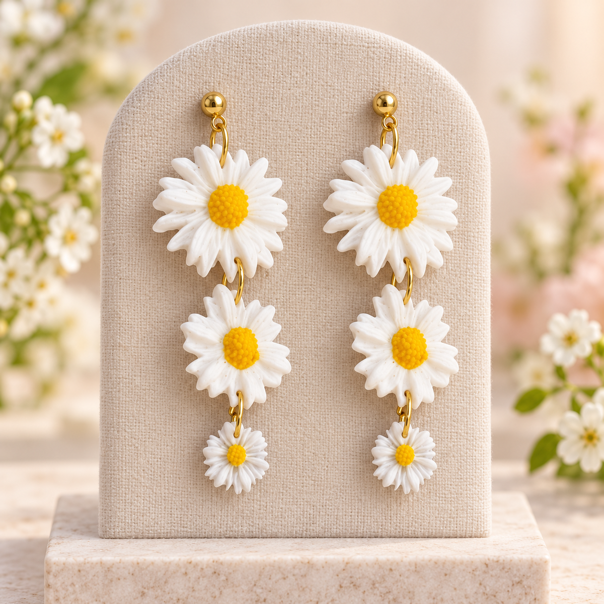 Pendientes Trio de Margaritas