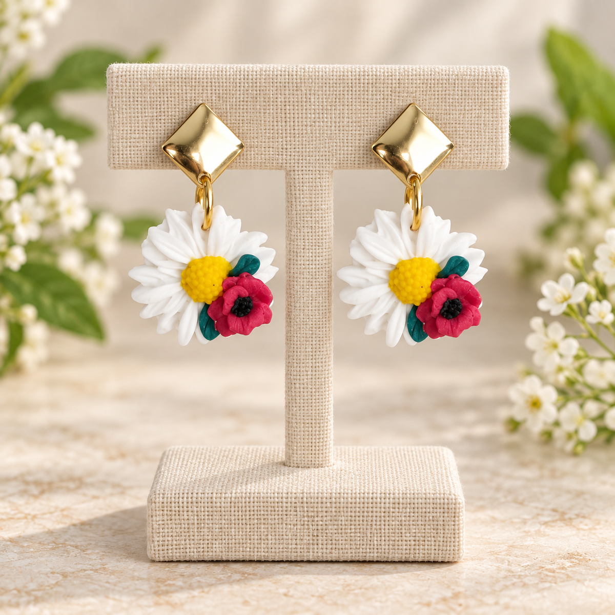 Pendientes Margarita Detalle Amapola