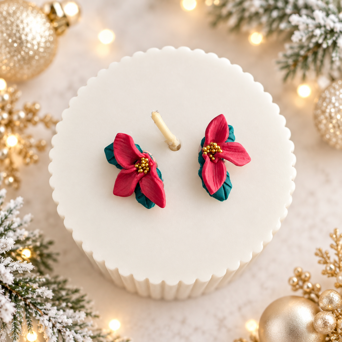 Pendientes Mini Flor de Pascua
