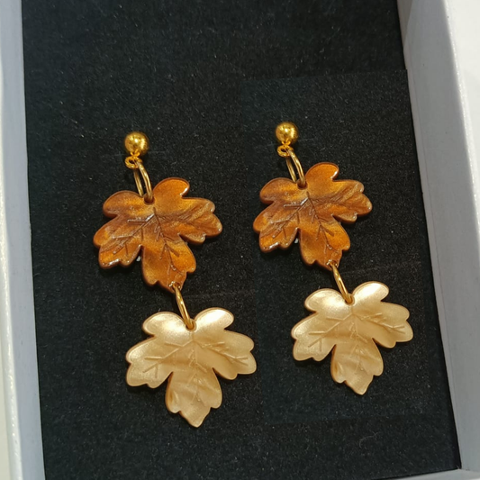 PENDIENTES DOBLE HOJA