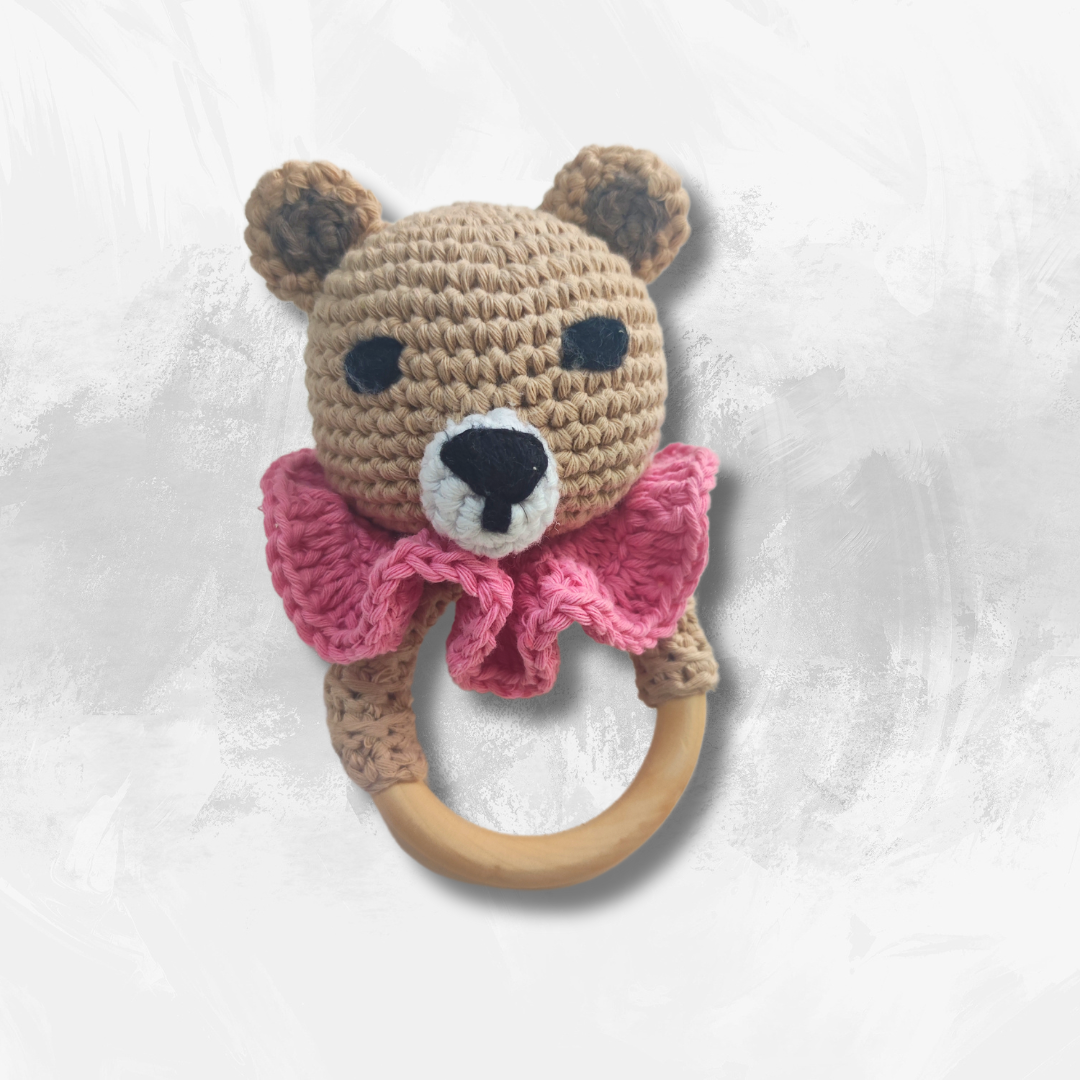 OSITO BEIGE SONAJERO/MORDEDOR