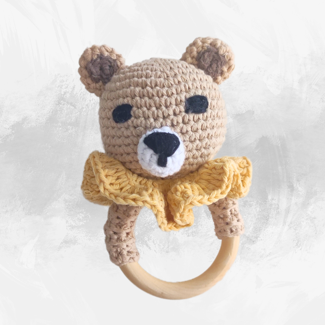 OSITO BEIGE SONAJERO/MORDEDOR