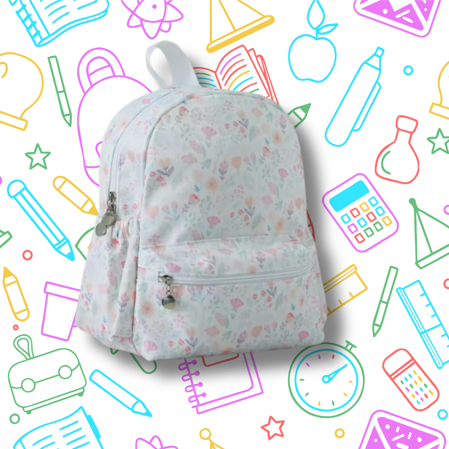 MOCHILA VICHY ESCOLAR VOLANTES PERSONALIZADA