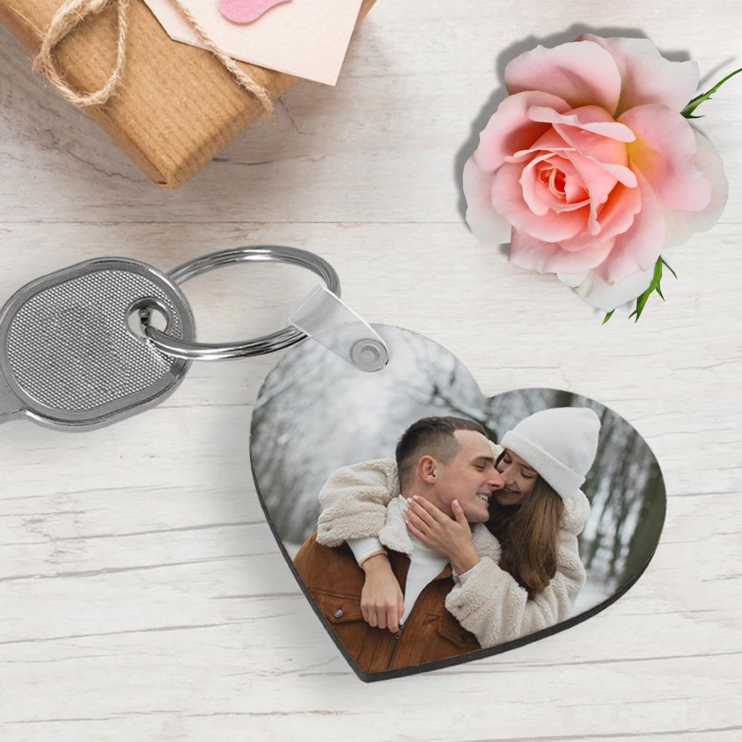 LLAVERO CORAZÓN FOTO PERSONALIZADA