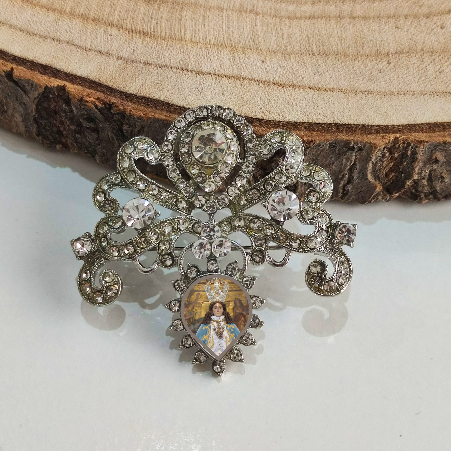 BROCHE PARA MANTILLA IMAGÉN VIRGEN DEL CASTILLO