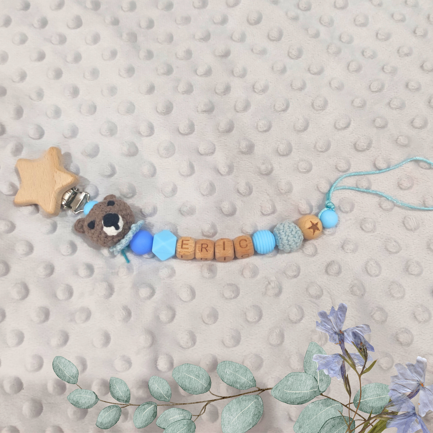 CHUPETERO OSITO MARRÓN CROCHET