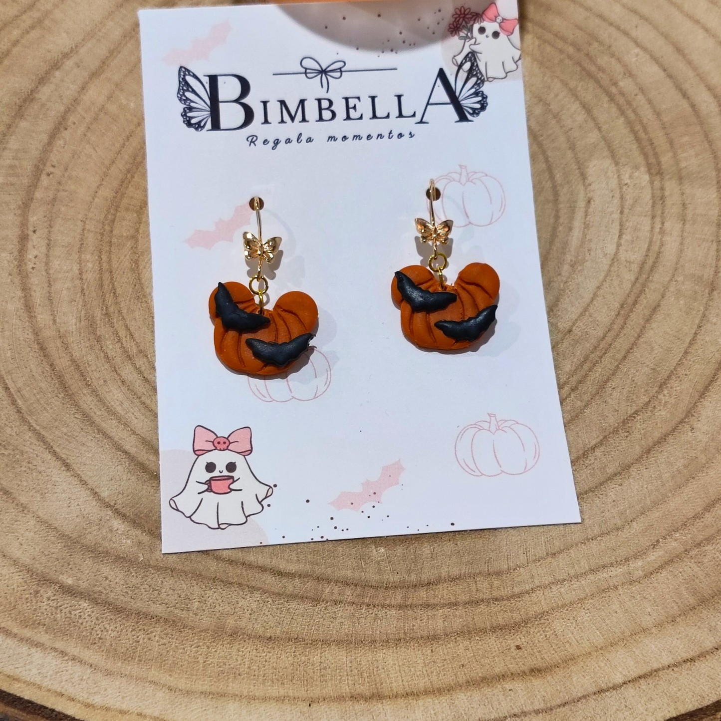 PENDIENTES BAT PUMKIN