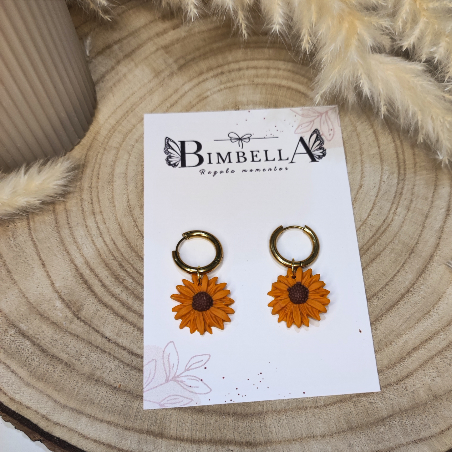 PENDIENTES ARO GIRASOL