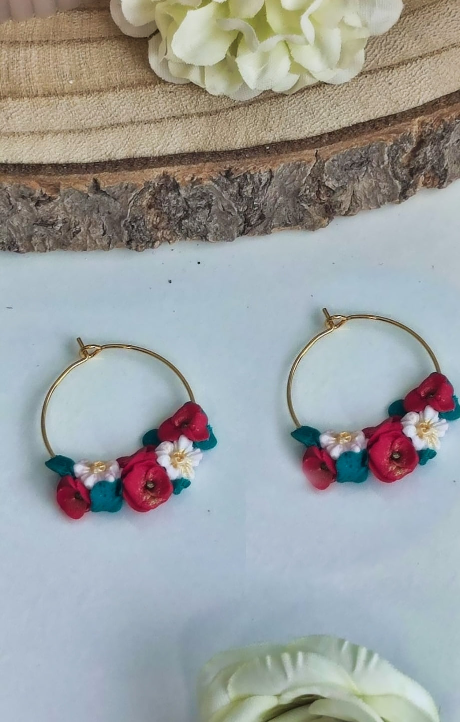 PENDIENTES ARO FLORES