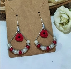 PENDIENTES PERLAS Y FLORES
