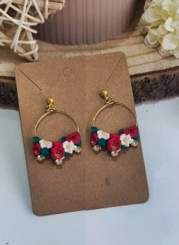PENDIENTES ARO FLORES