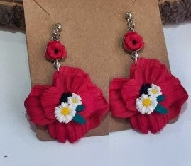 PENDIENTES DOBLE AMAPOLA