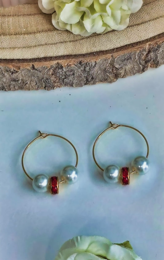 PENDIENTES ARO PERLITAS