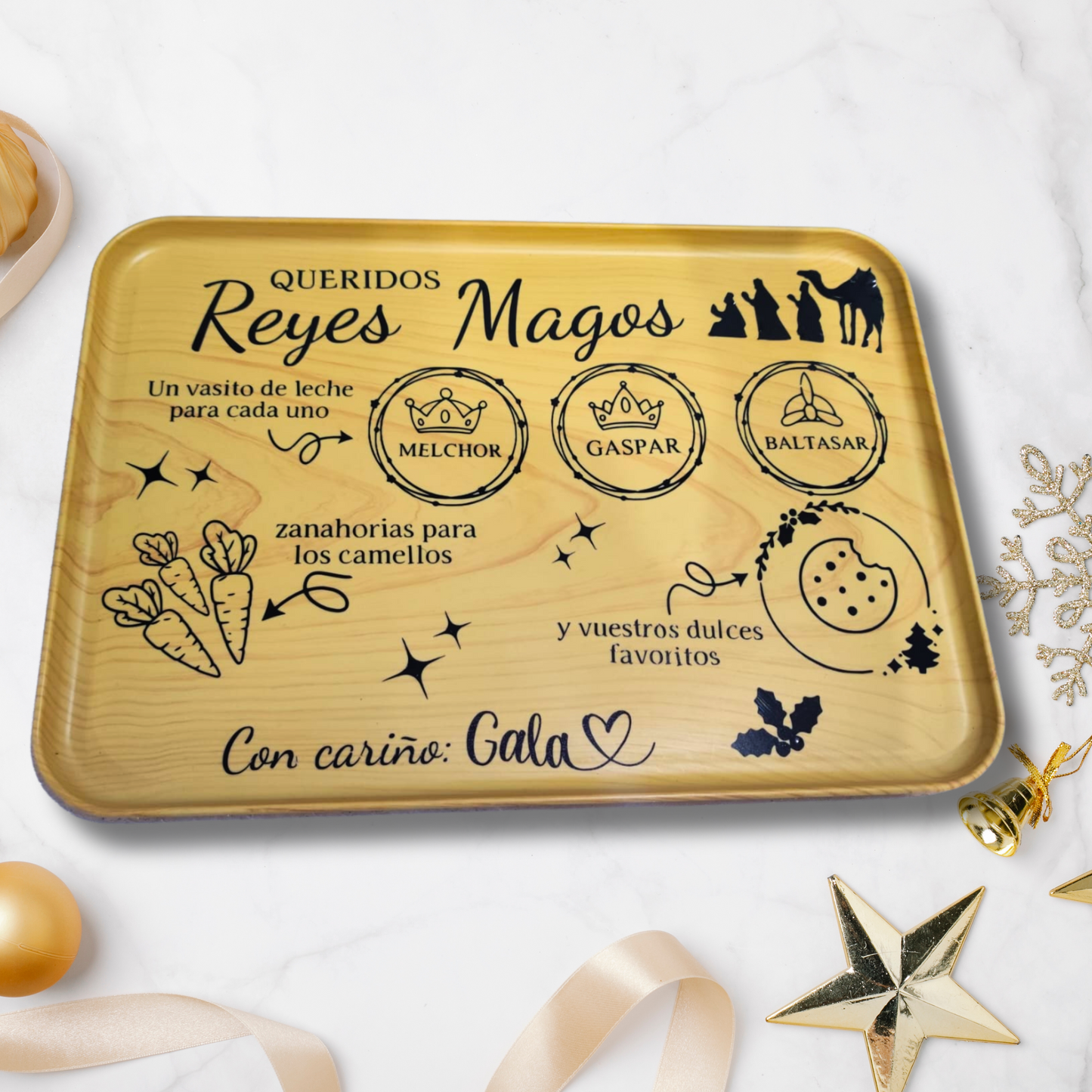 BANDEJA REYES MAGOS PERSONALIZADA