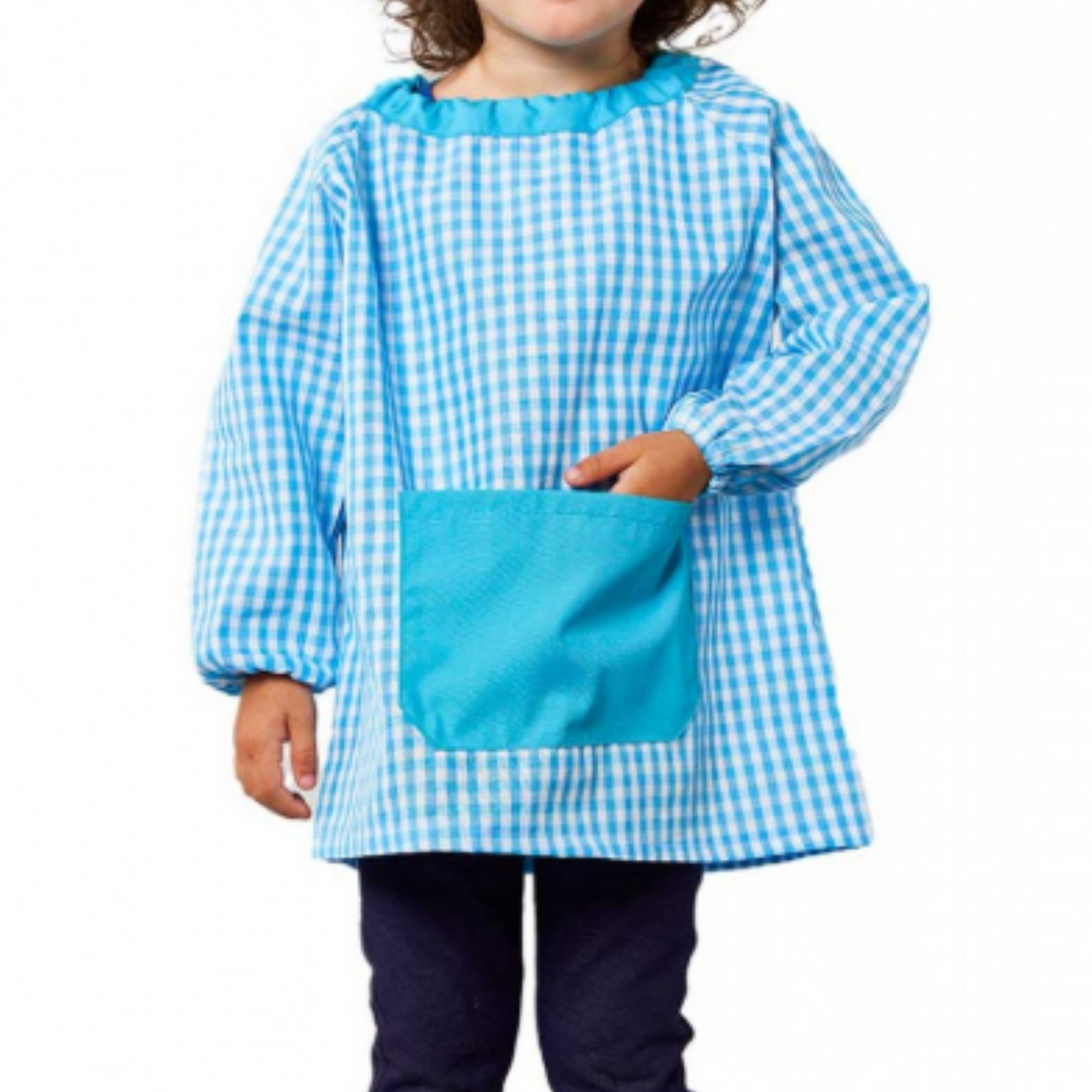 BABI/BATA ESCOLAR CUADROS S/BOTONES PERSONALIZADO