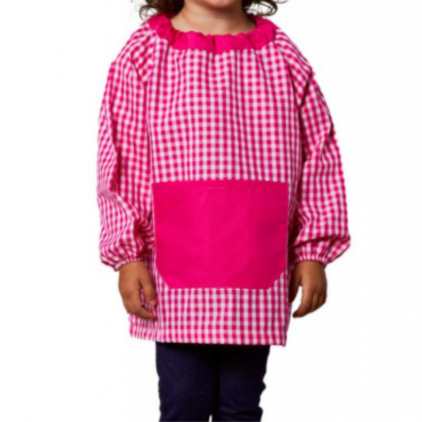 BABI/BATA ESCOLAR CUADROS S/BOTONES PERSONALIZADO