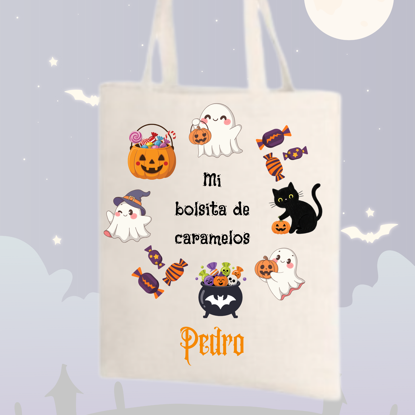 BOLSA TOTE PERSONALIZADA HALLOWEEN