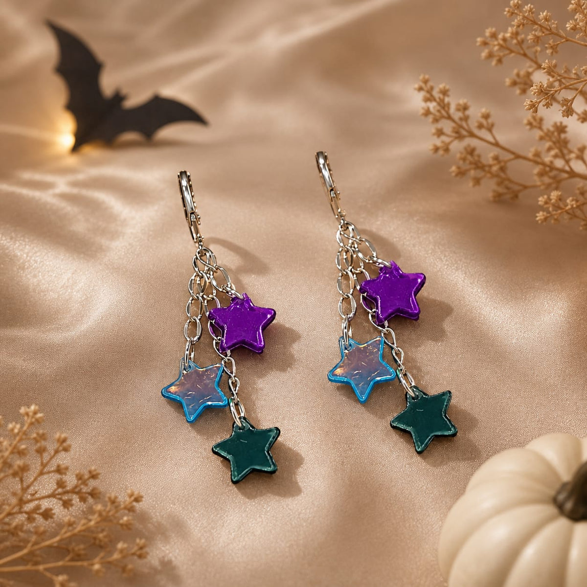 Pendientes Mini Estrellas Halloween