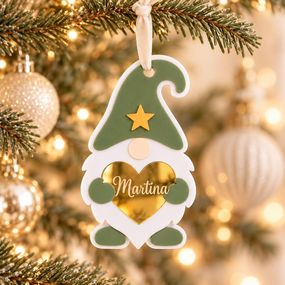Gnomo de Navidad personalizado en metacrilato