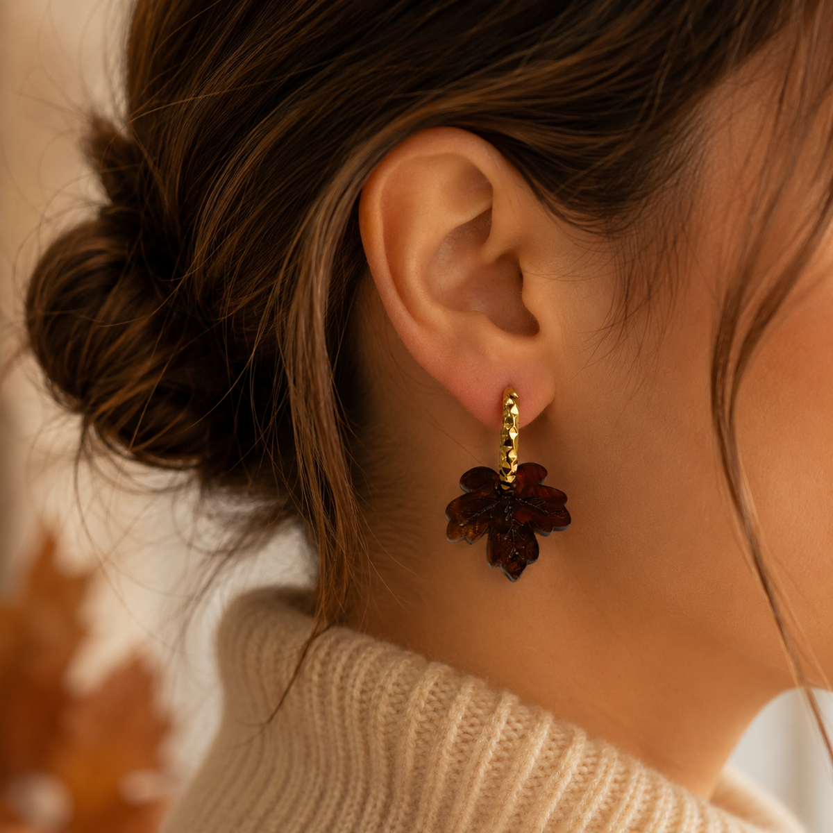 Pendientes Maple, detalle 2