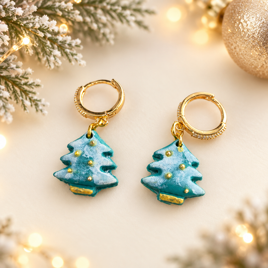 Pendientes Mini Árbol Navidad