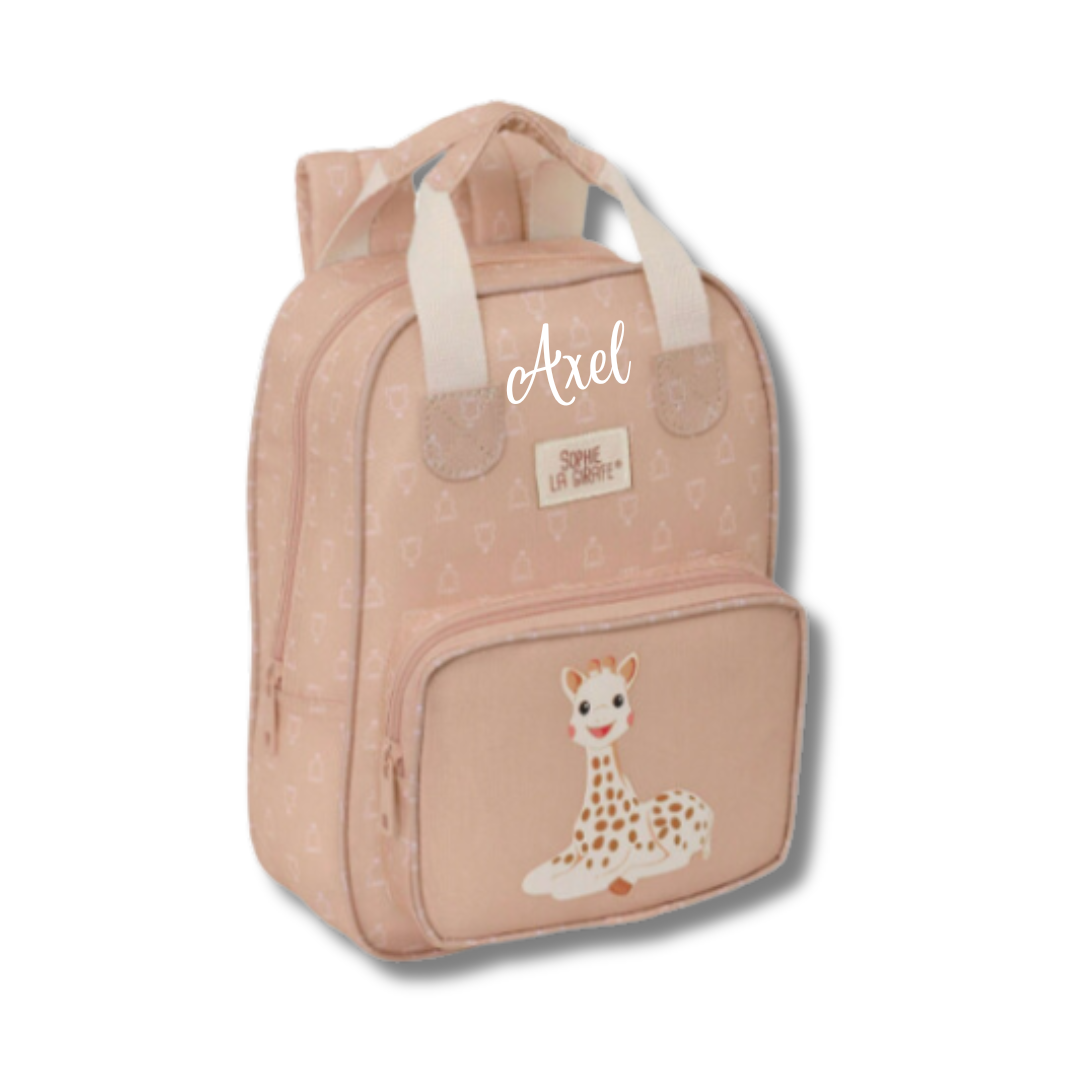 MOCHILA INFANTIL SOPHIE LA JIRAFA PERSONALIZADA