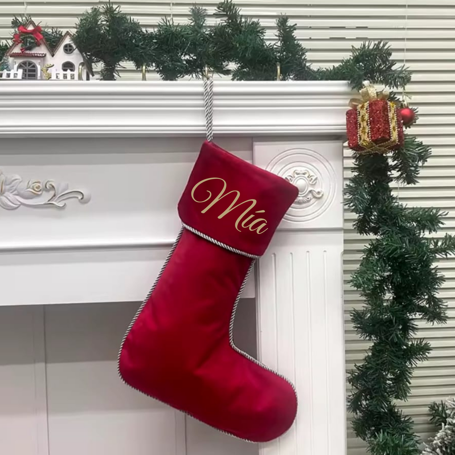 CALCETÍN NAVIDAD ELEGANTE