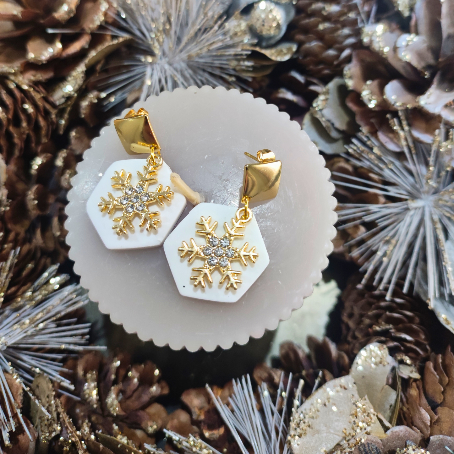 PENDIENTES COPO DE NAVIDAD