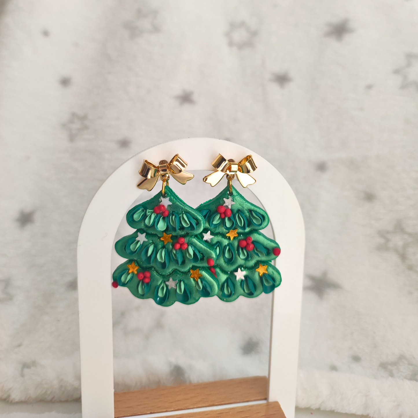 PENDIENTES ÁRBOL DECORADO