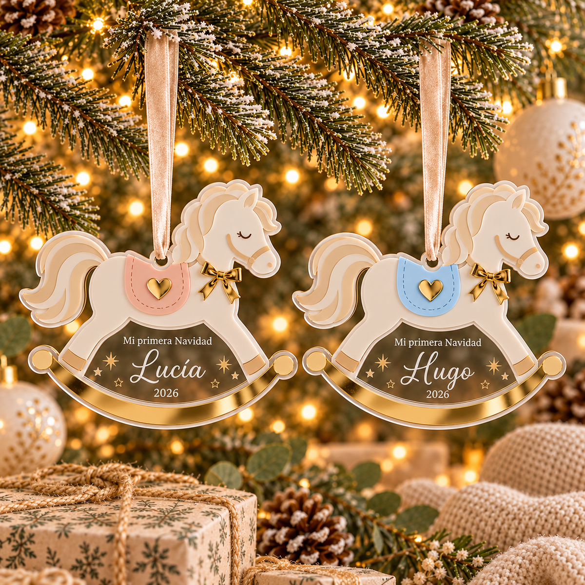 Caballito de Navidad personalizado «Mi primera Navidad»