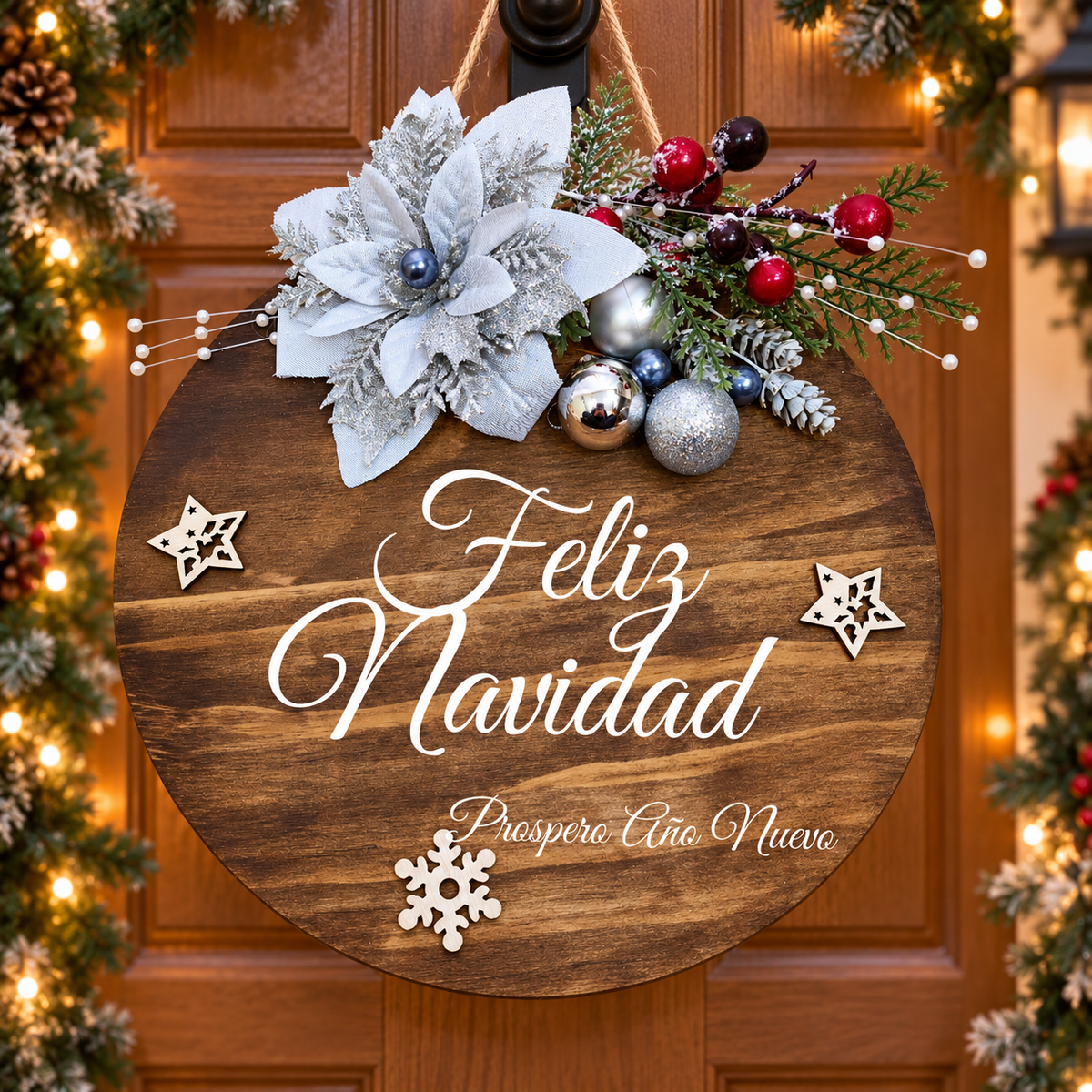 Placa Navideña para Puertas Personalizada