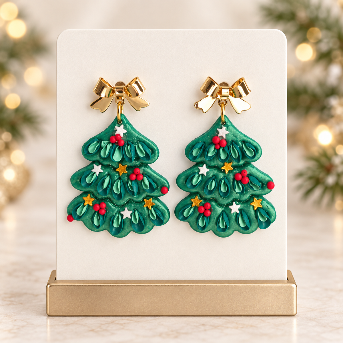 Pendientes Árbol Decorado
