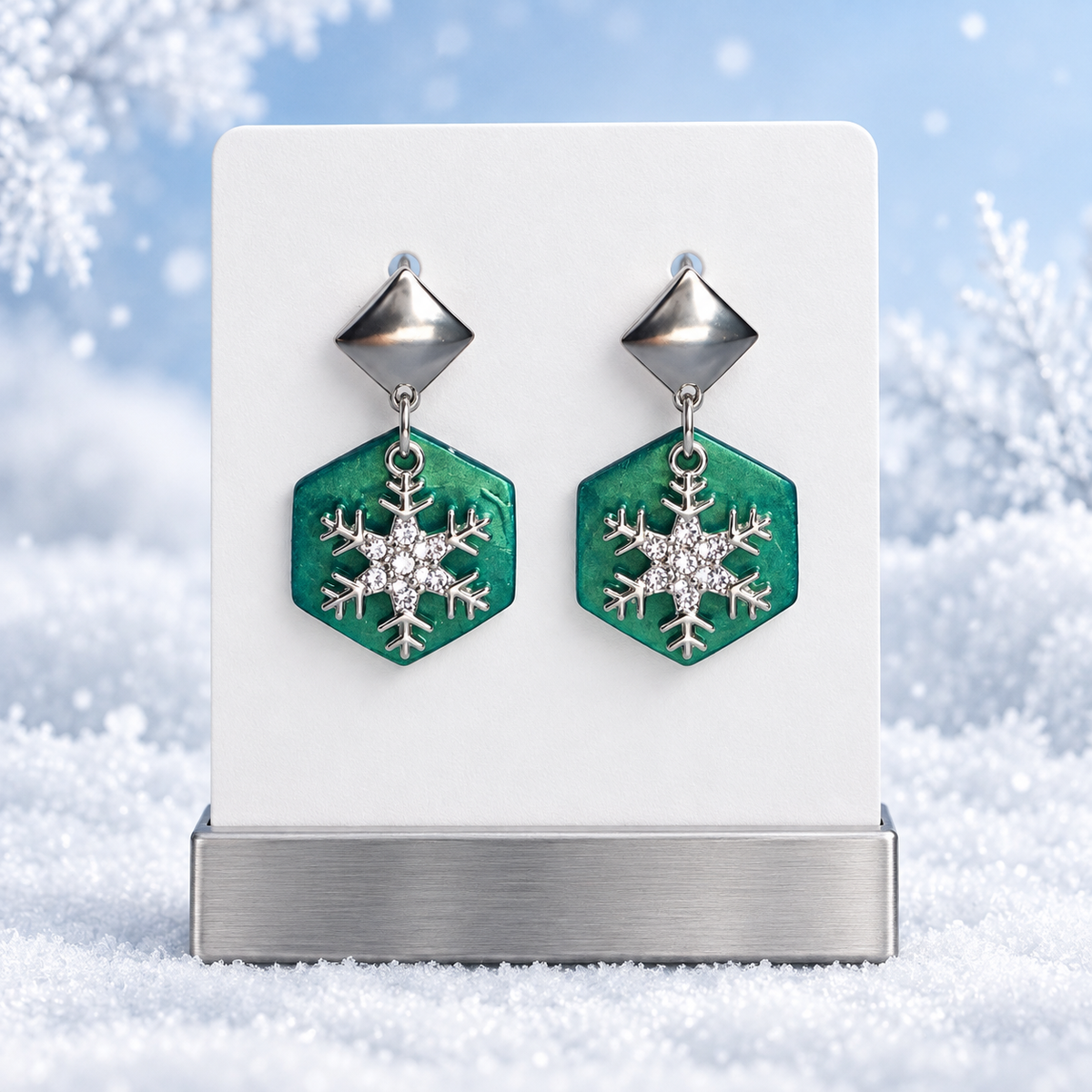 Pendientes Copo de Navidad