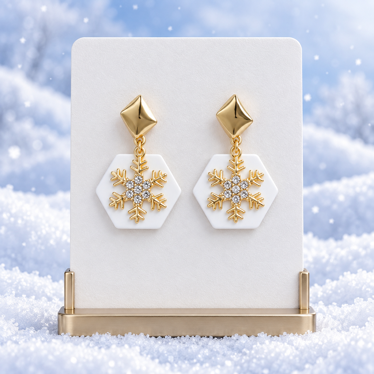 Pendientes Copo de Navidad